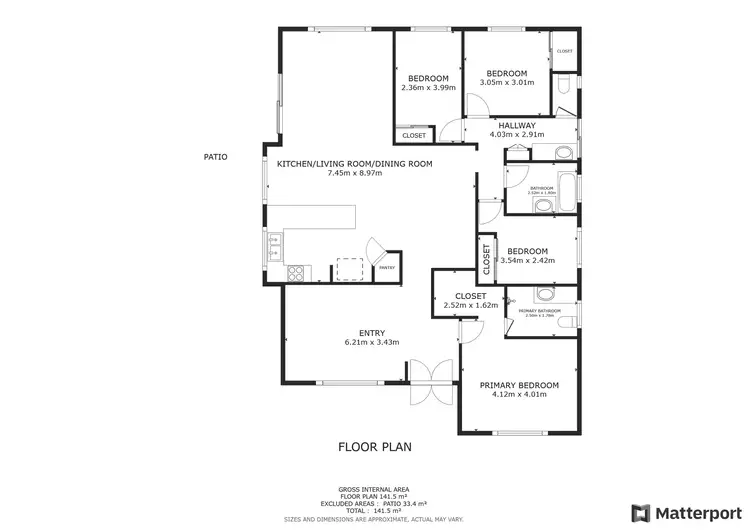 Floorplan of Homely house listing, 21 Veneta Circuit, Atwell WA 6164