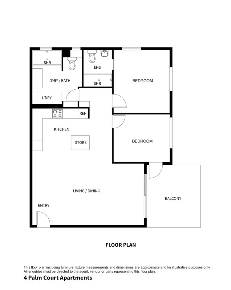 Floorplan of Homely apartment listing, 4/26 Palm Avenue, Surfers Paradise QLD 4217