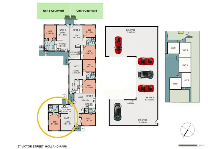 Floorplan of Homely apartment listing, 1/27 Victor Street, Holland Park QLD 4121