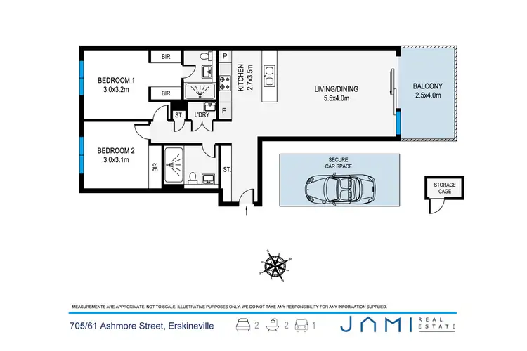Floorplan of Homely apartment listing, 705/61 Ashmore Street, Erskineville NSW 2043