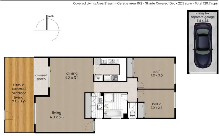 Floorplan of Homely apartment listing, 2/41 Duet Drive, Mermaid Waters QLD 4218