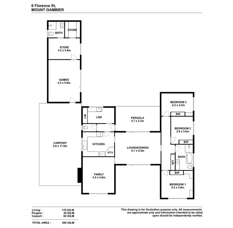 Floorplan of Homely house listing, 6 Florence Street, Moorak SA 5291