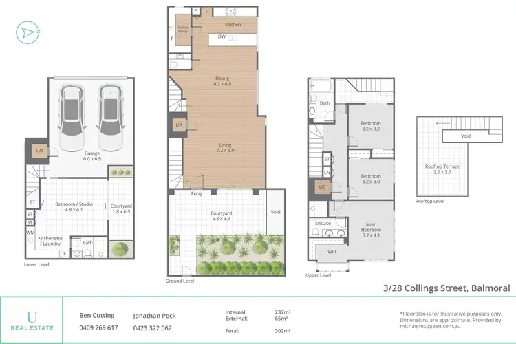 Floorplan of Homely townhouse listing, 3/28 Collings Street, Balmoral QLD 4171