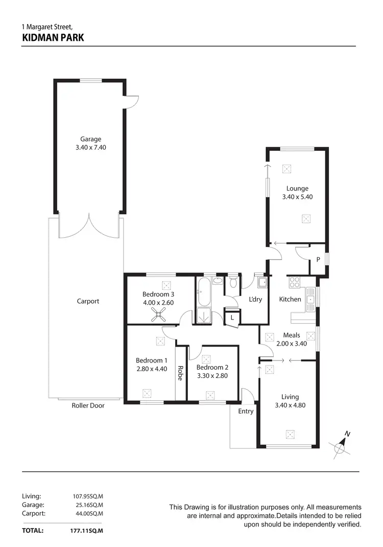 Floorplan of Homely house listing, 1 Margaret Street, Kidman Park SA 5025