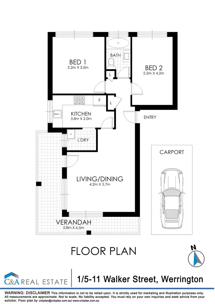 Floorplan of Homely apartment listing, 1/5-11 Walker Street, Werrington NSW 2747