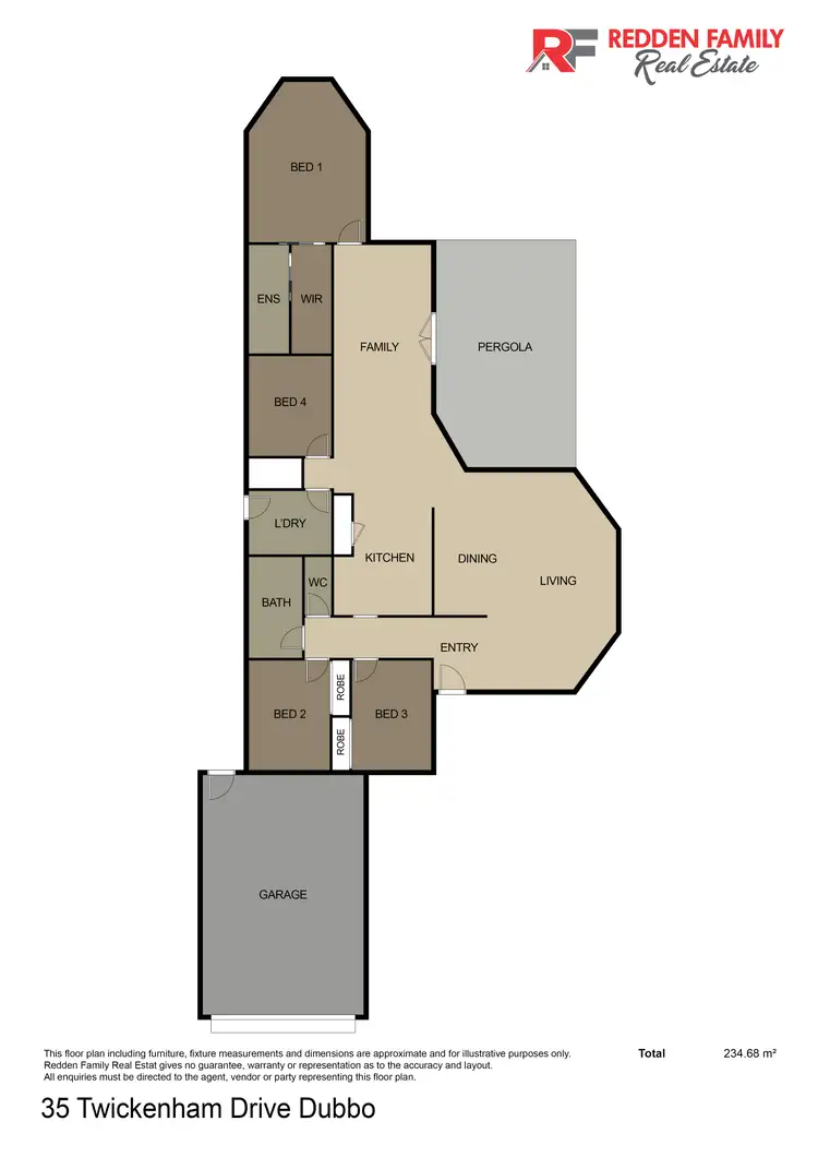 Floorplan of Homely house listing, 35 Twickenham Drive, Dubbo NSW 2830