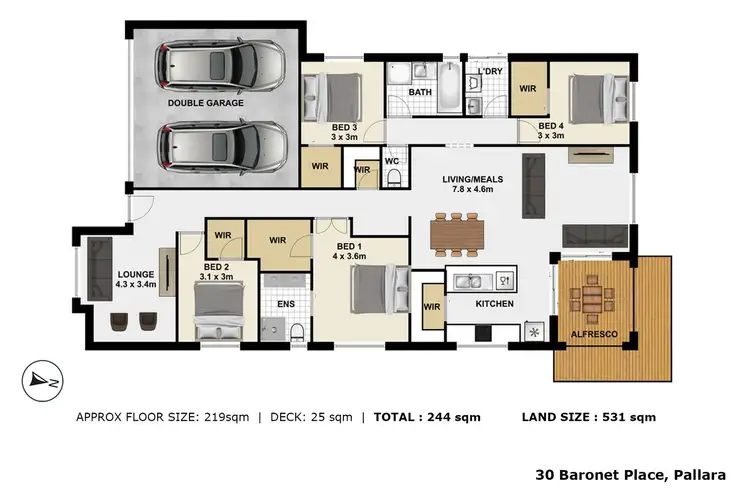Floorplan of Homely house listing, 30 Baronet Place, Pallara QLD 4110