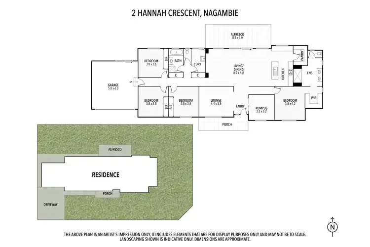 Floorplan of Homely house listing, 2 Hannah Crescent, Nagambie VIC 3608