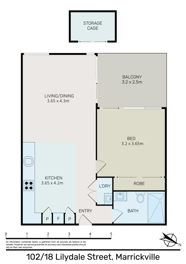 Floorplan of Homely apartment listing, 102/18 Lilydale Street, Marrickville NSW 2204