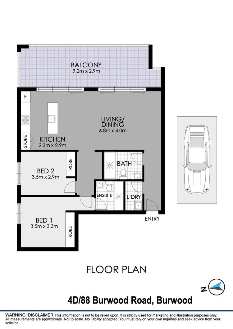 Floorplan of Homely apartment listing, 4D/88 Burwood Road, Burwood NSW 2134