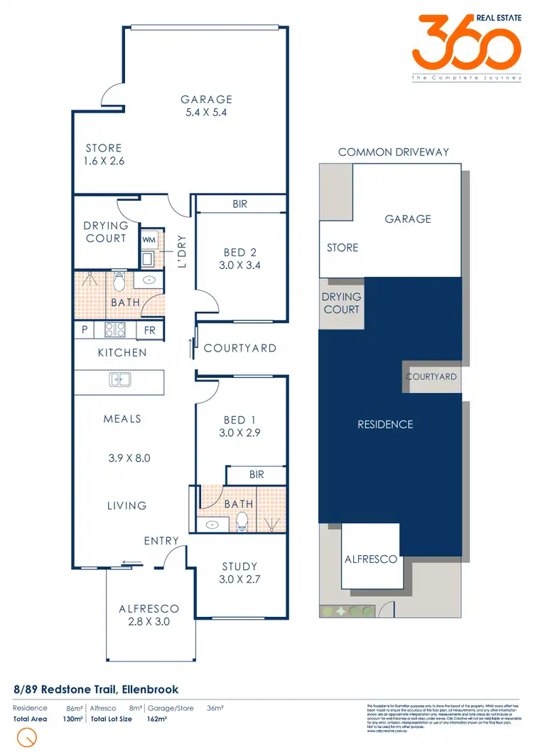 Floorplan of Homely villa listing, 8/89 Redstone Trail, Ellenbrook WA 6069