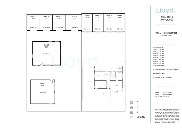 Floorplan of Homely block of units listing, 343-345 Herriott St, Deniliquin NSW 2710
