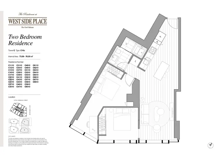 Floorplan of Homely apartment listing, 5810C/633 Little Lonsdale Street, Melbourne VIC 3000