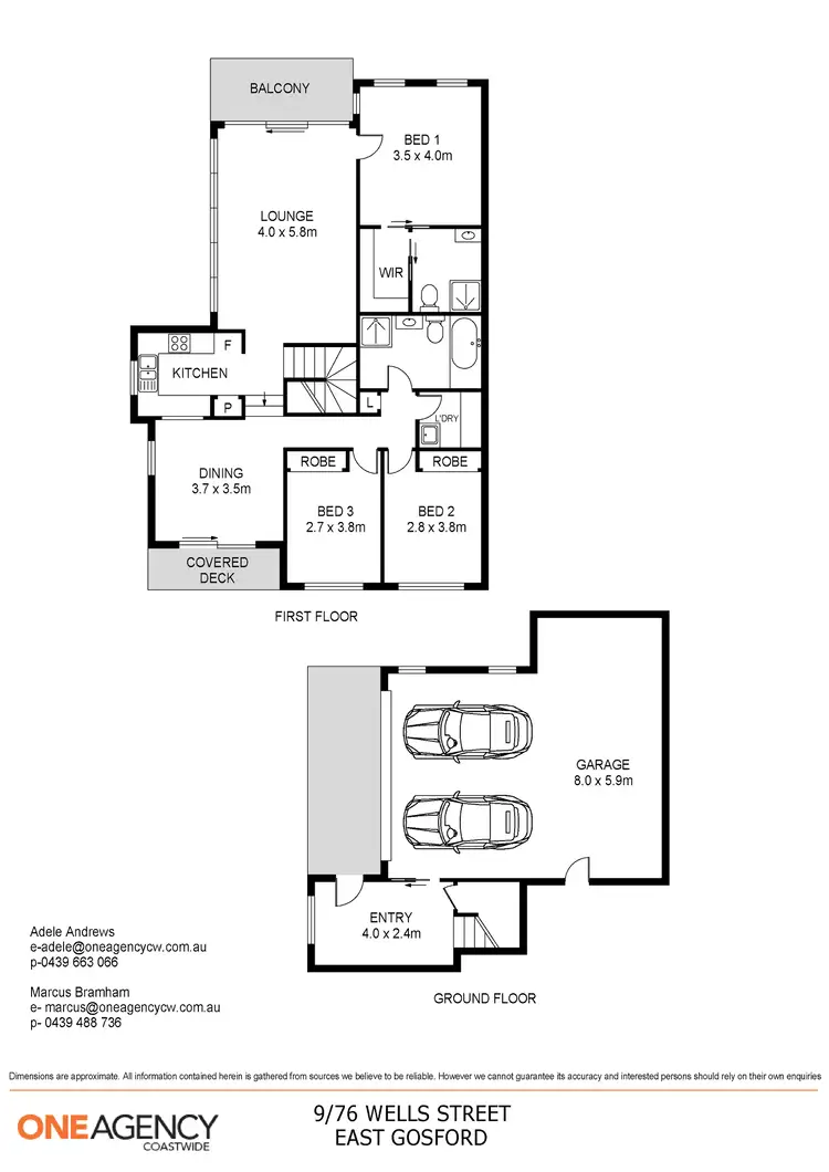 Floorplan of Homely townhouse listing, 9/76 Wells Street, East Gosford NSW 2250