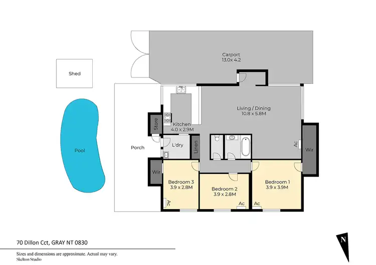 Floorplan of Homely house listing, 70 Dillon Circuit, Gray NT 830