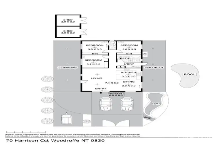 Floorplan of Homely house listing, 70 Harrison Circuit, Woodroffe NT 830