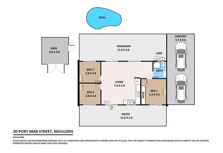 Floorplan of Homely house listing, 30 Port Mar Street, Moulden NT 830