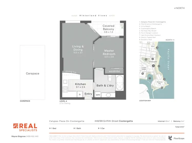 Floorplan of Homely unit listing, 448/99 Griffith Street, Coolangatta QLD 4225
