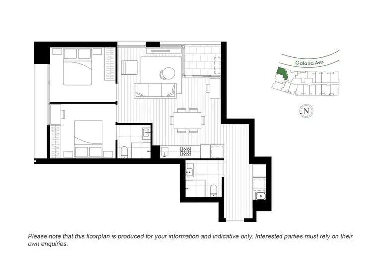 Floorplan of Homely apartment listing, 814/91 Galada Avenue, Parkville VIC 3052
