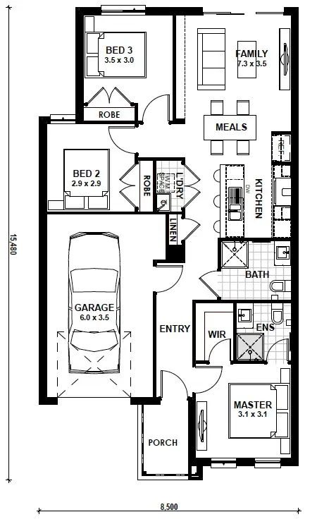 Floorplan of Homely house listing, Lot 1506 Castle Crescent, Wollert VIC 3750