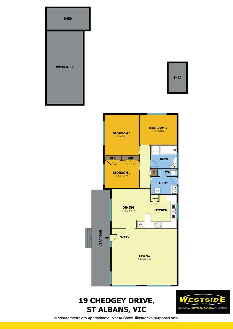 Floorplan of Homely house listing, 19 Chedgey Drive, St Albans VIC 3021