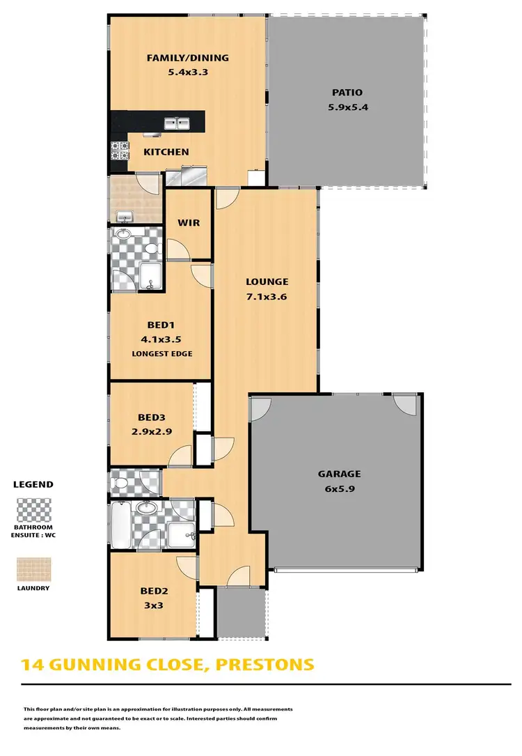 Floorplan of Homely house listing, 14 Gunning Close, Prestons NSW 2170