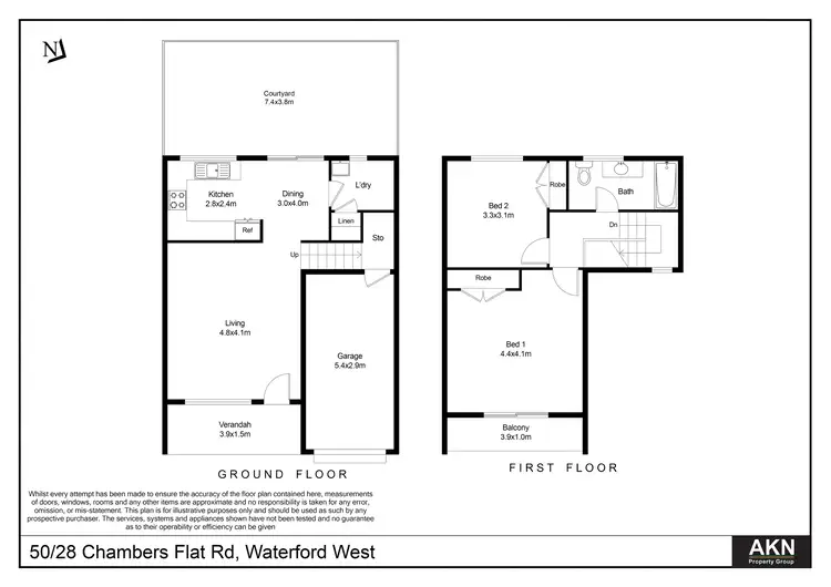 Floorplan of Homely townhouse listing, 50/28 Chambers Flat Road, Waterford West QLD 4133