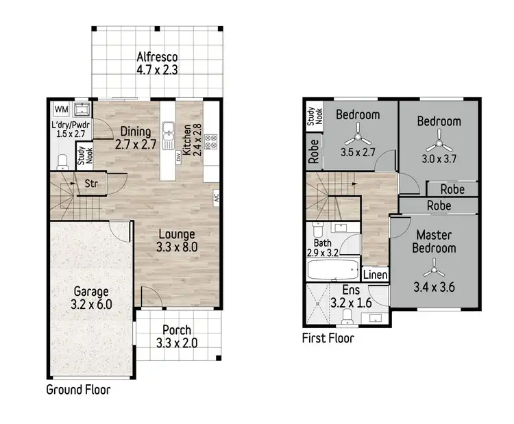 Floorplan of Homely townhouse listing, 14/34 Nightingale Drive, Lawnton QLD 4501