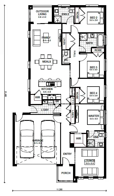 Floorplan of Homely house listing, Lot 164 Lombard Street, Traralgon VIC 3844