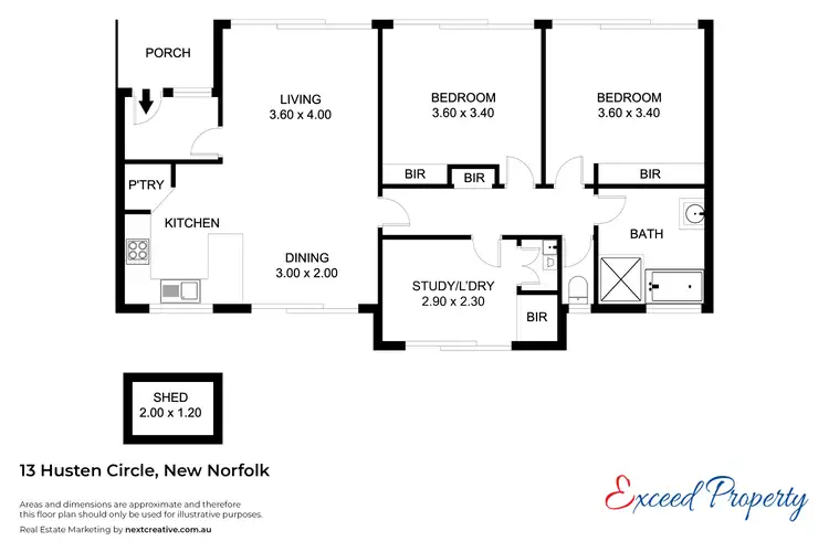 Floorplan of Homely house listing, 13 Husten Circle, New Norfolk TAS 7140
