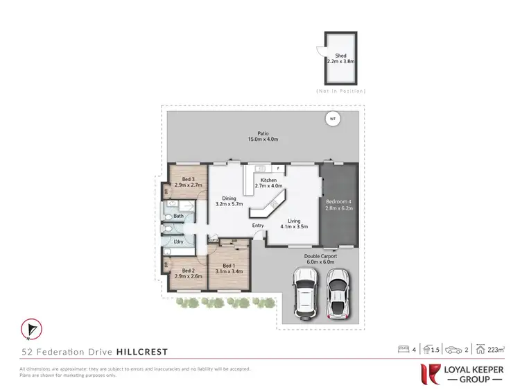 Floorplan of Homely house listing, 52 Federation Drive, Hillcrest QLD 4118