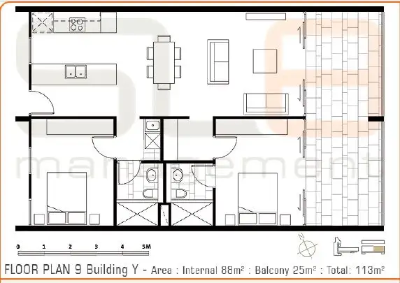Floorplan of Homely apartment listing, 232/8 Musgrave Street, West End QLD 4101