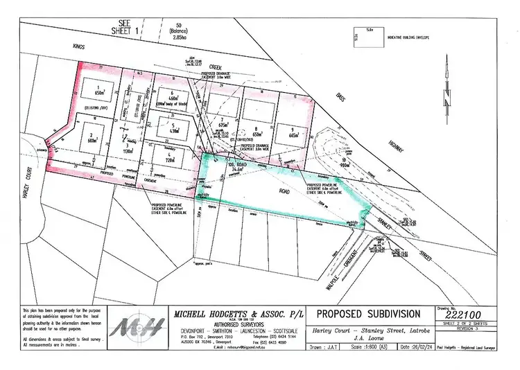 Floorplan of Homely land listing, LOT 1, 11-13 Harley Court, Latrobe TAS 7307
