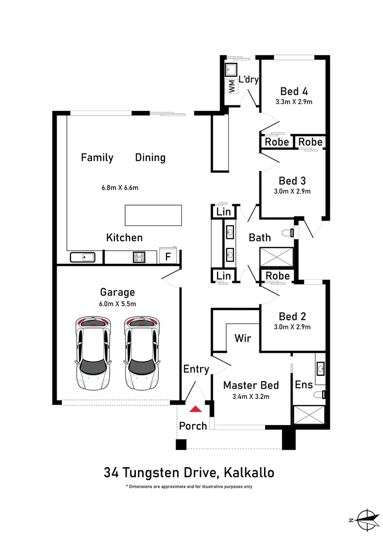 Floorplan of Homely house listing, 34 Tungsten Drive, Kalkallo VIC 3064