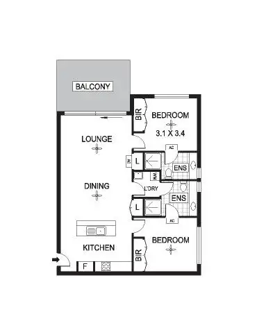 Floorplan of Homely unit listing, 40/15 Fairweather Crescent, Coolalinga NT 839