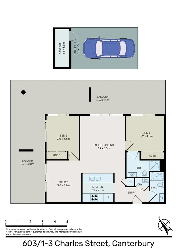 Floorplan of Homely apartment listing, 603B/1-3 Charles Street, Canterbury NSW 2193