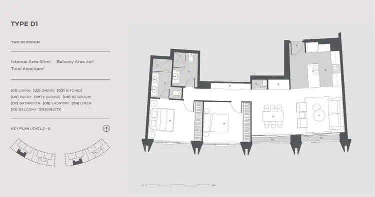 Floorplan of Homely apartment listing, 604D/1 The Concourse, Benowa QLD 4217