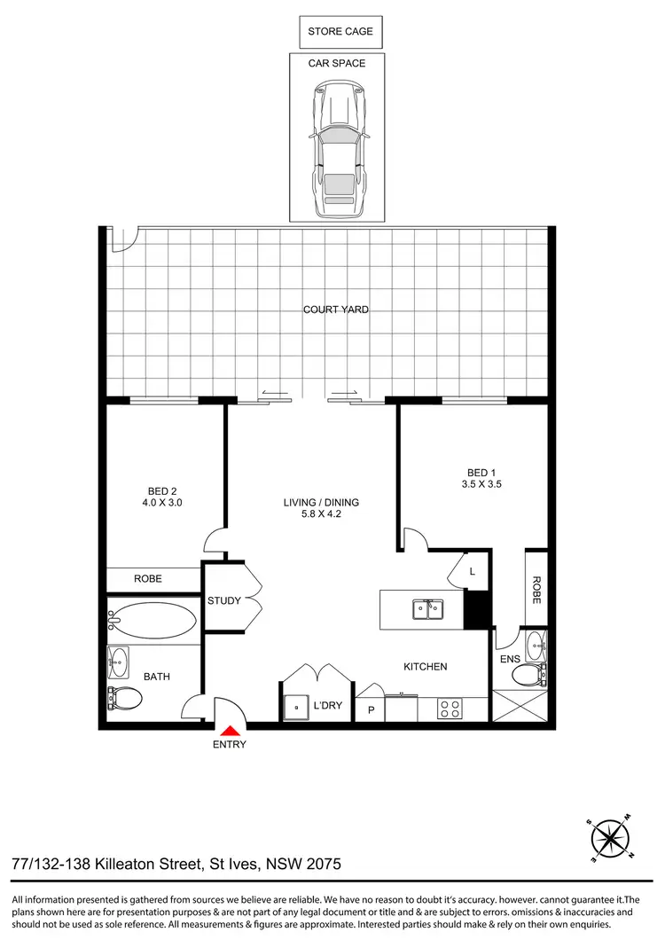 Floorplan of Homely apartment listing, 77/132-138 Killeaton Street, St Ives NSW 2075
