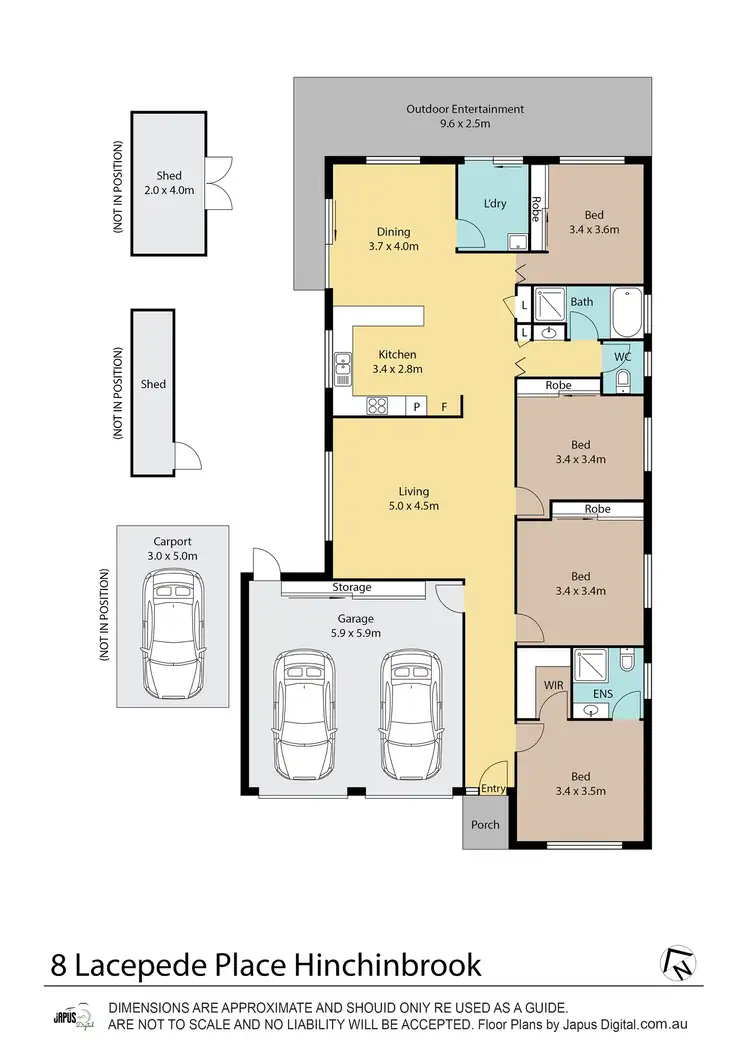 Floorplan of Homely house listing, 8 Lacepede Place, Hinchinbrook NSW 2168