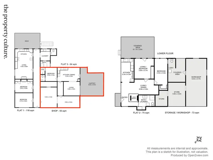 Floorplan of Homely flat listing, 3 & 4/3409 Huon Highway, Franklin TAS 7113