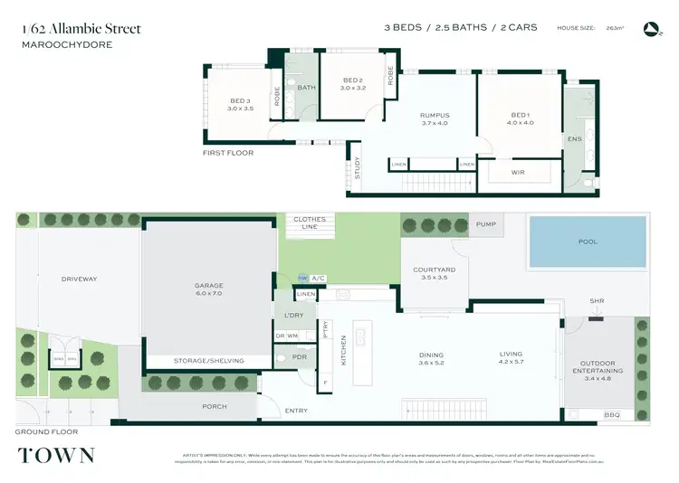 Floorplan of Homely semi-detached listing, 1/62 Allambie Street, Maroochydore QLD 4558