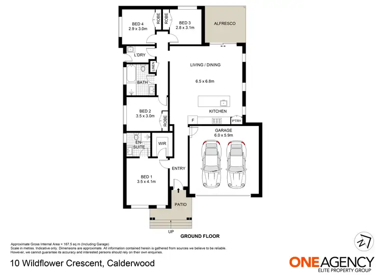 Floorplan of Homely house listing, 10 Wildflower Crescent, Calderwood NSW 2527