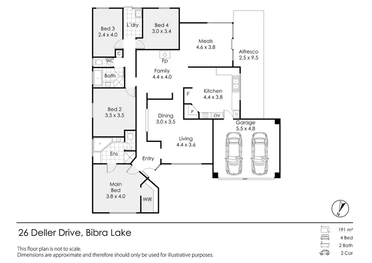 Floorplan of Homely house listing, 26 Deller Drive, Bibra Lake WA 6163