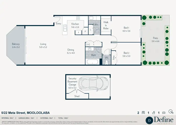 Floorplan of Homely unit listing, 5/22-24 Meta Street, Mooloolaba QLD 4557