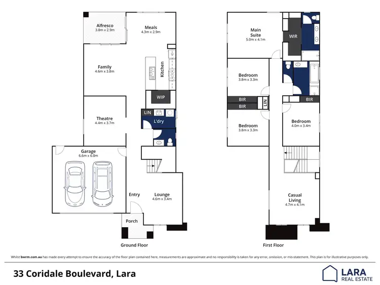 Floorplan of Homely house listing, 33 Coridale Boulevard, Lara VIC 3212