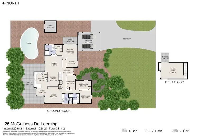 Floorplan of Homely house listing, 25 McGuiness Drive, Leeming WA 6149
