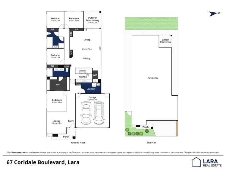 Floorplan of Homely house listing, 67 Coridale Boulevard, Lara VIC 3212