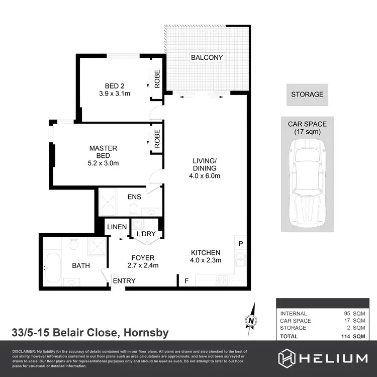Floorplan of Homely apartment listing, 33/5 Belair Close, Hornsby NSW 2077