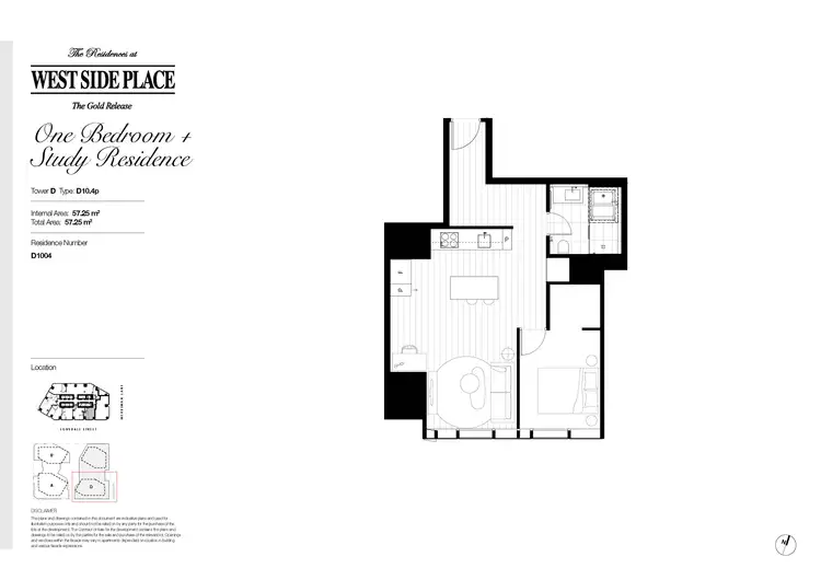 Floorplan of Homely apartment listing, 1004D/648 Lonsdale Street, Melbourne VIC 3000
