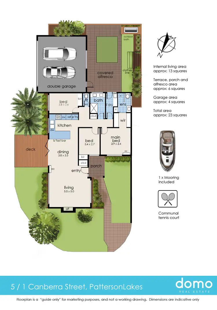 Floorplan of Homely townhouse listing, 5/1 Canberra Street, Patterson Lakes VIC 3197
